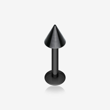 Colorline PVD Basic Steel Spike Labret-Black